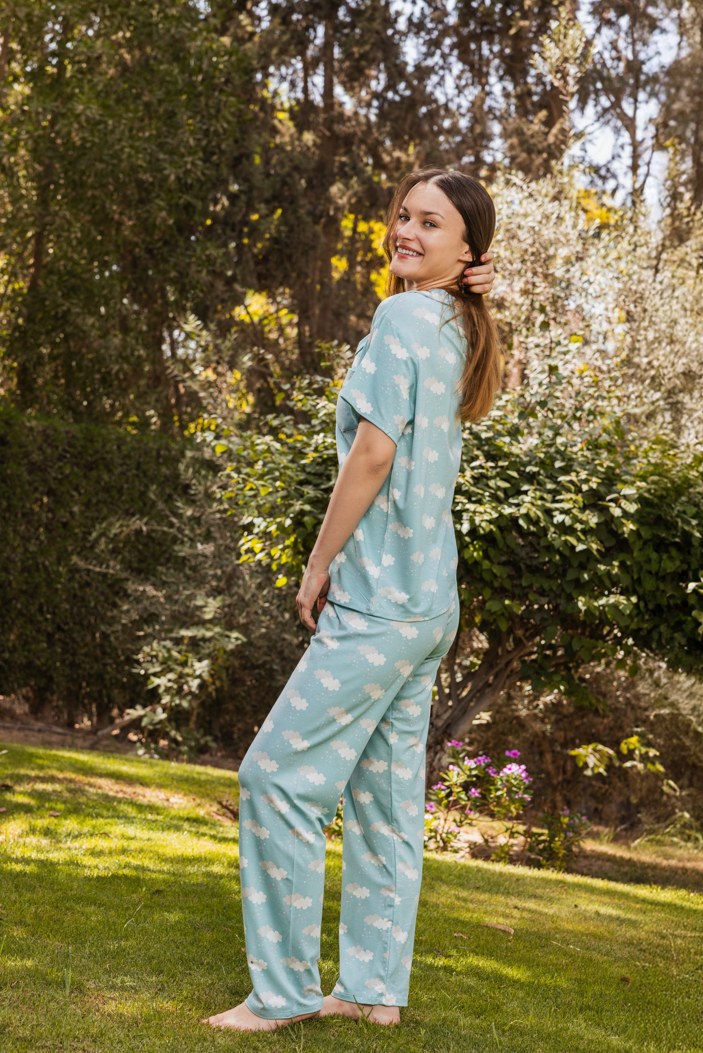 Classic half-cloud pajamas