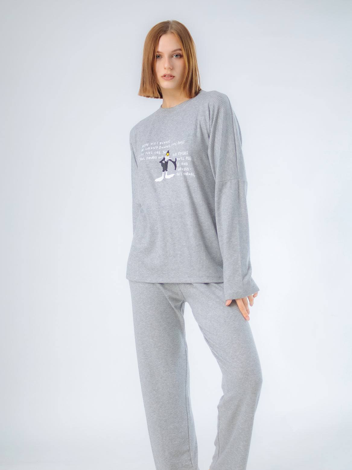 Plain Duck Print Pajamas