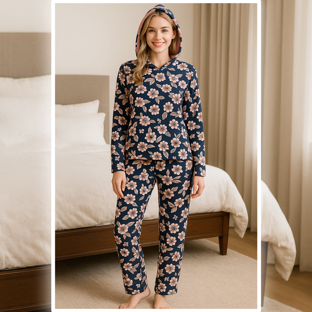 👉 “Simple embroidered top with tiger-print pants.”