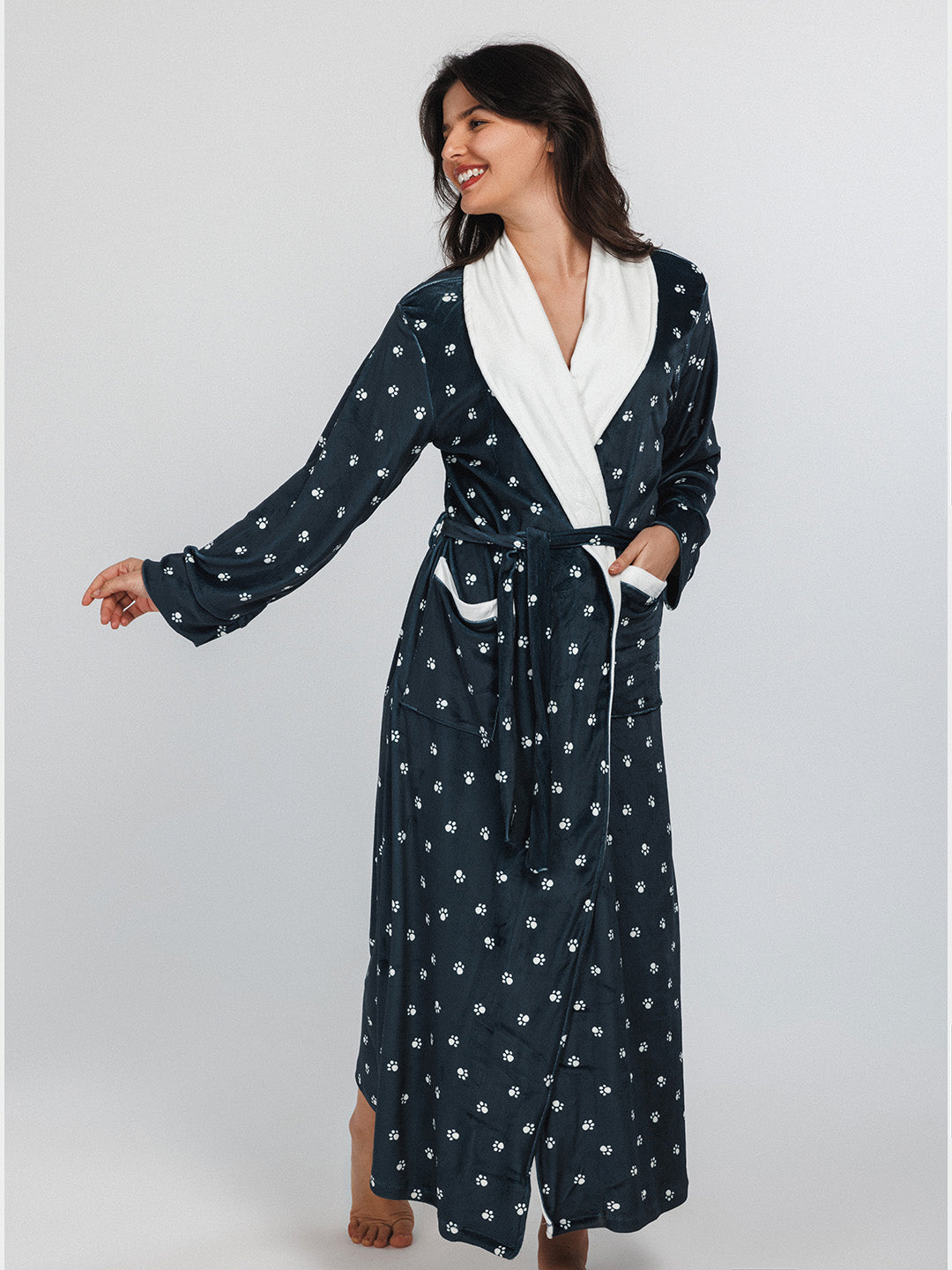 رداء طويل، شال بارد، سادة، أخضر غامق