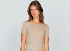 Half Sleeve Beige Top
