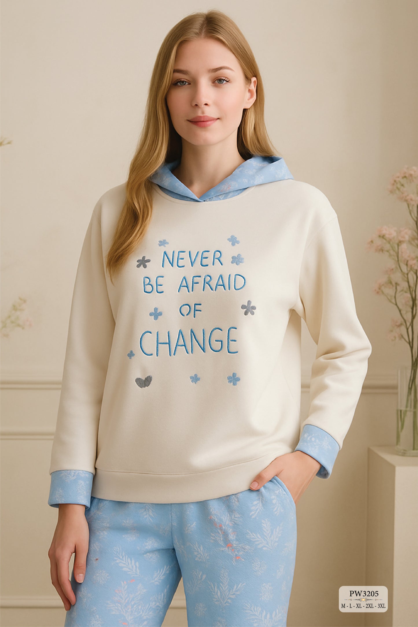 Classic sky-blue pajama.”