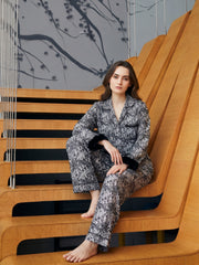 Classic black long-sleeve pajama