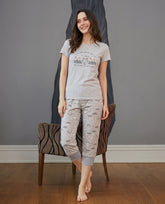Grey pajama with half long sleeves