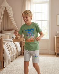 Boys summer set with vibrant Hawaii