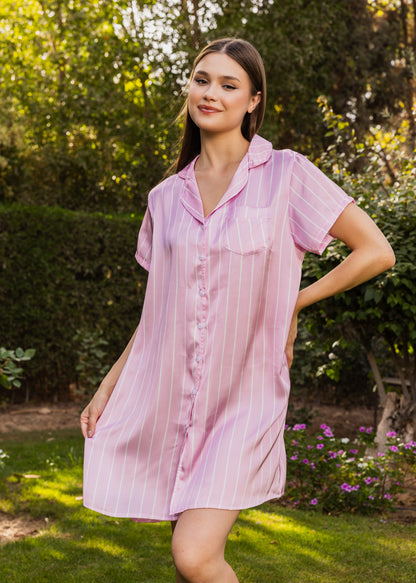 Night Classic Satin Rose Stripe
