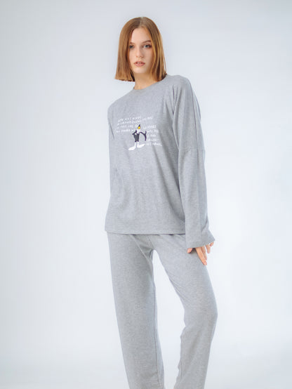 Plain Duck Print Pajamas