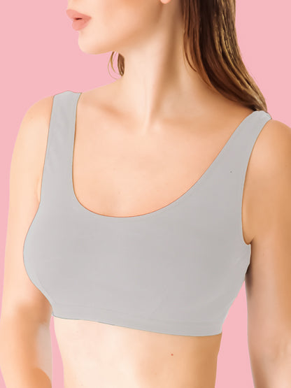 Soft bra with wide straps (2 pieces)