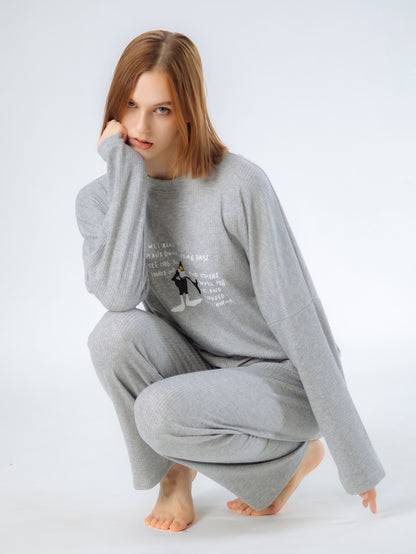 Plain Duck Print Pajamas