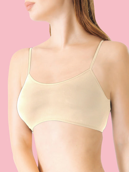 Soft bra with thin straps (3 pieces)