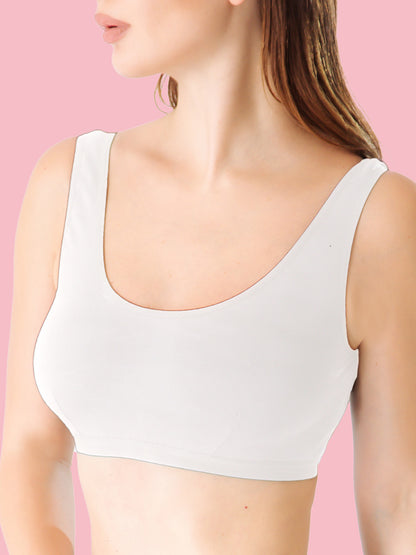 Soft bra with wide straps (2 pieces)