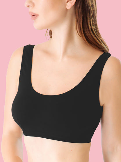 Soft bra with wide straps (2 pieces)