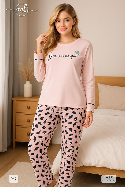 long-sleeve top featuring delicate text embroidery