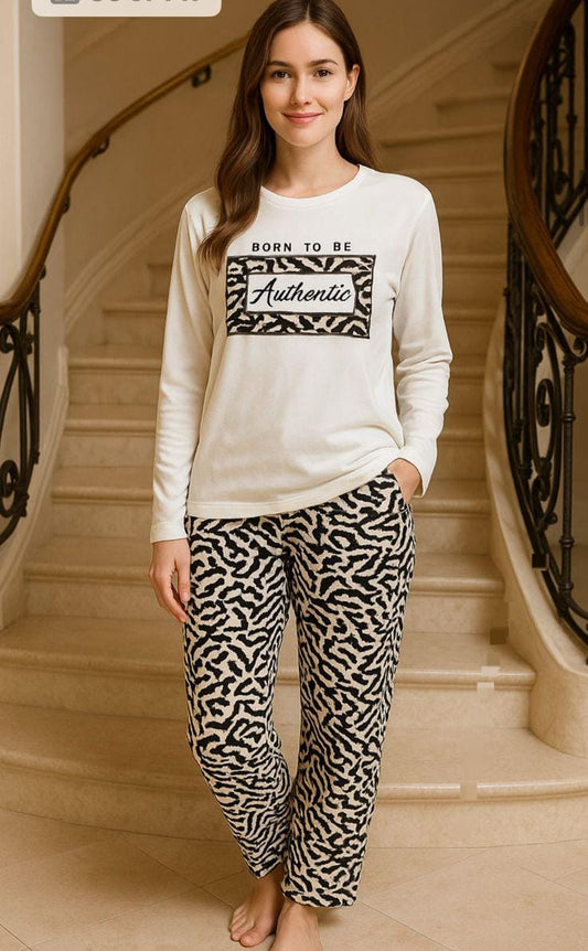 👉 “Off-white embroidered pajama.”