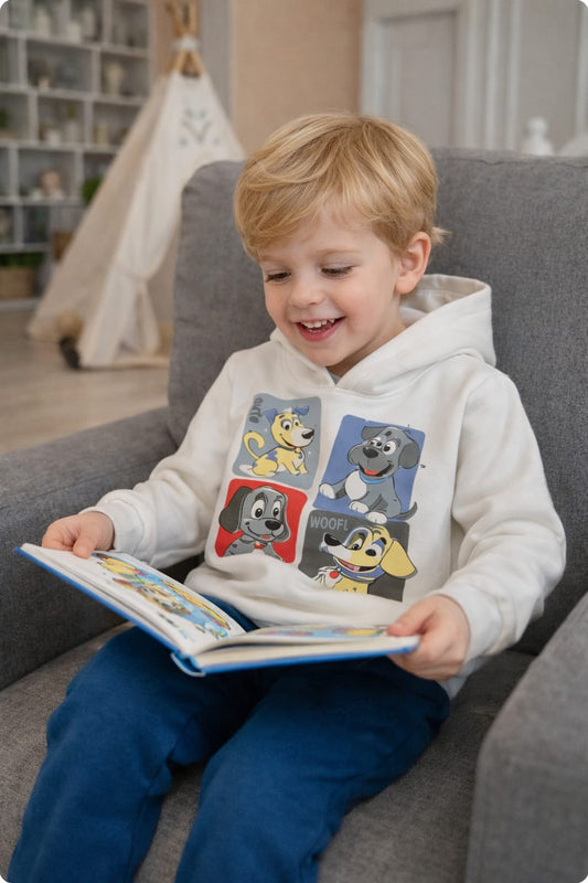 dogs white Hooded Tracksuit