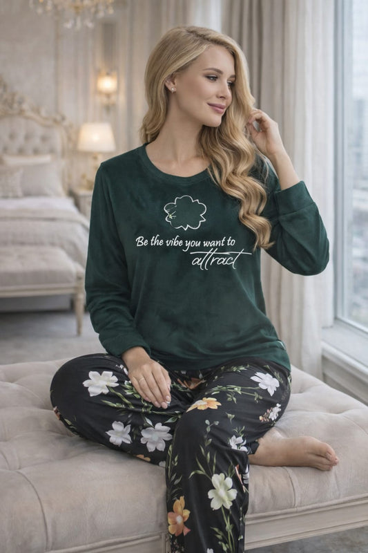 Green tatriz flower pajama