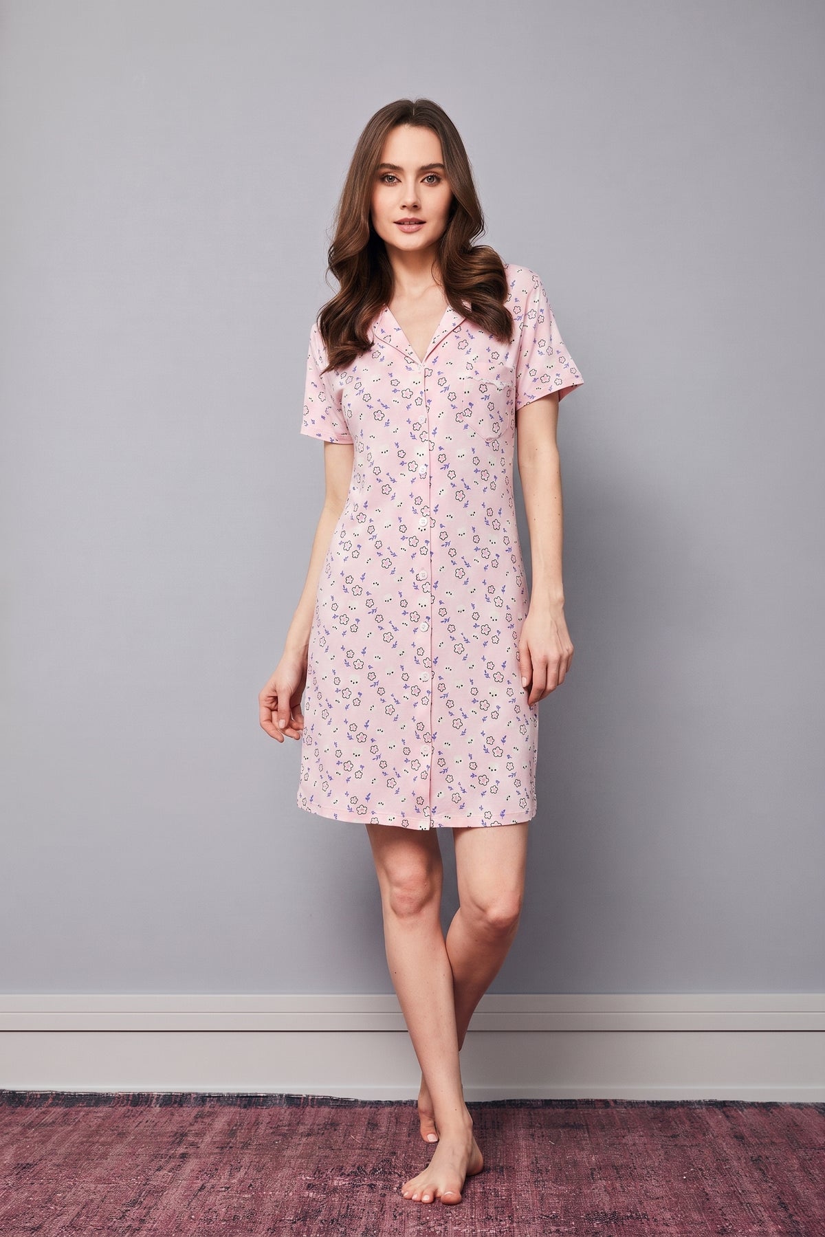 Classic rose night shirt