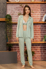 Mint long sleeve classic pajama