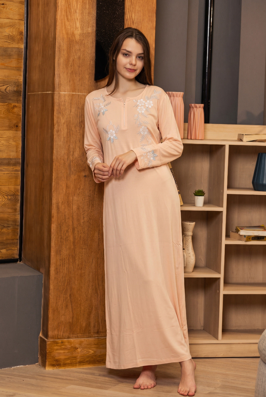 Simon Plain zip-front galabia