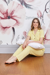 Yellow classic plain pajama