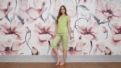 Lemon pajama with half sleeves