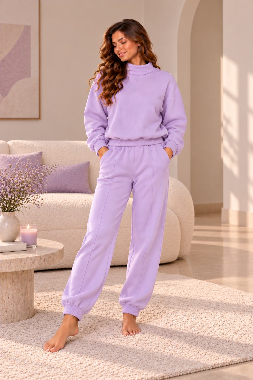 Light Purple Winter Hi-Cool Melton Pajama