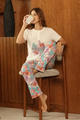 Printed off-white pajama