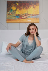 Bitruli 3-piece pajama set with half sleeves