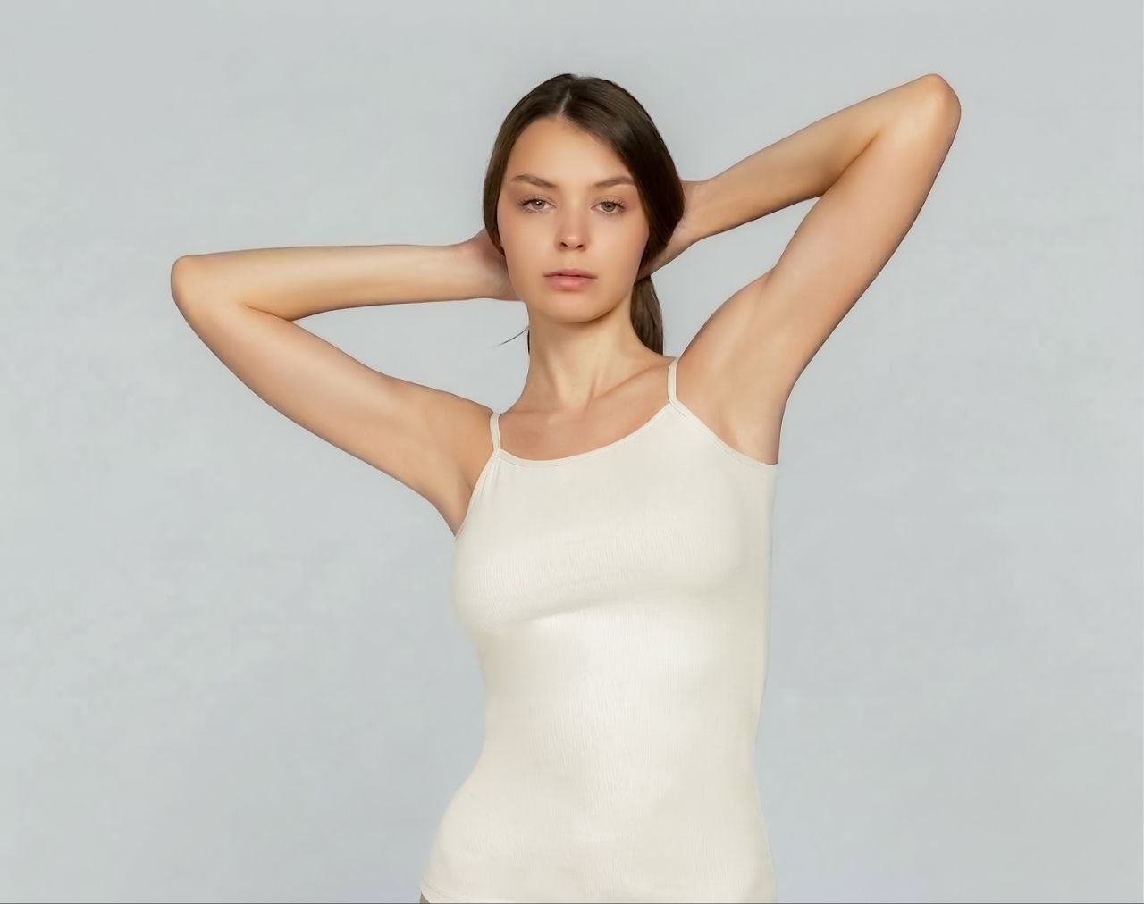 Thin Strap Off White Top